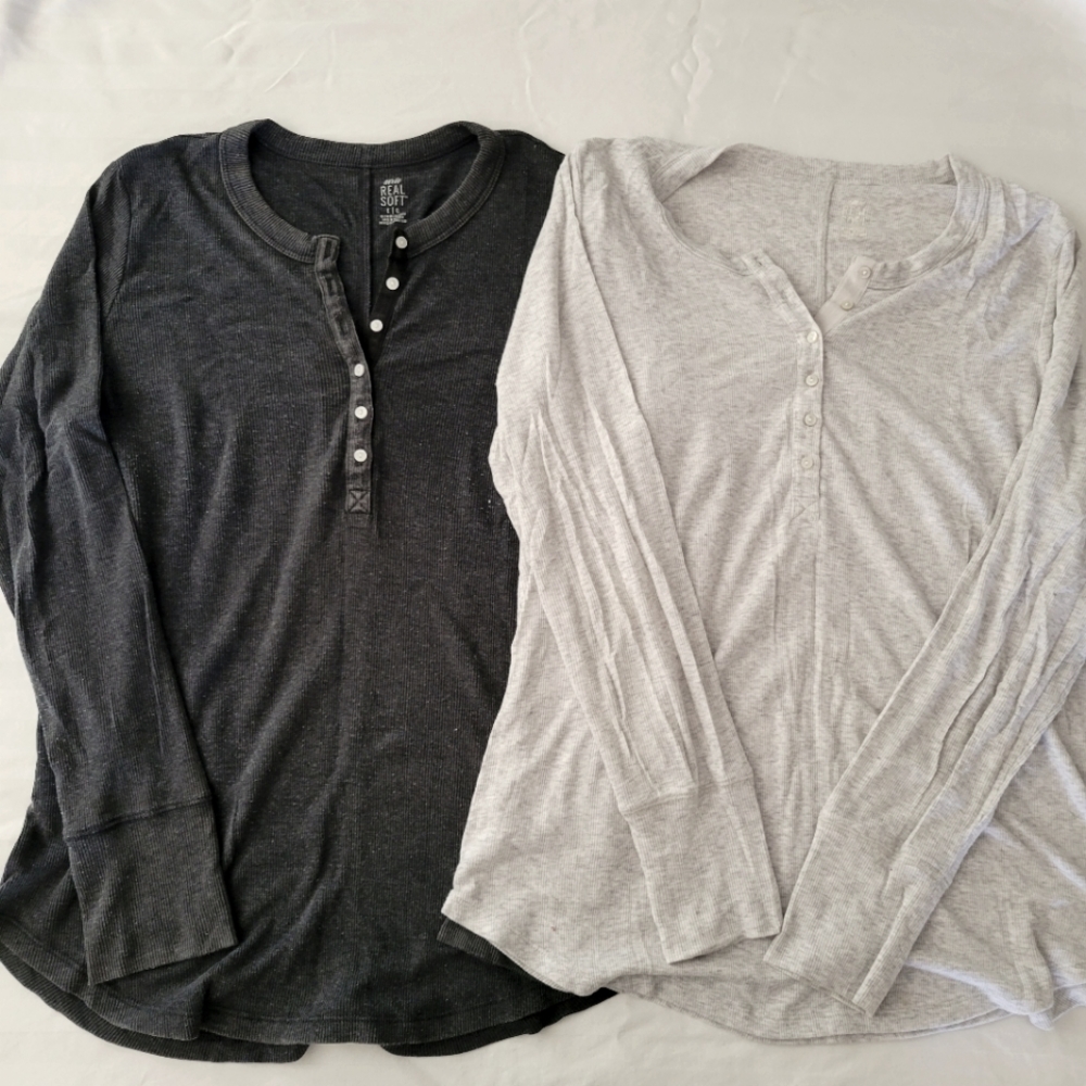 Aerie long sleeve henleys